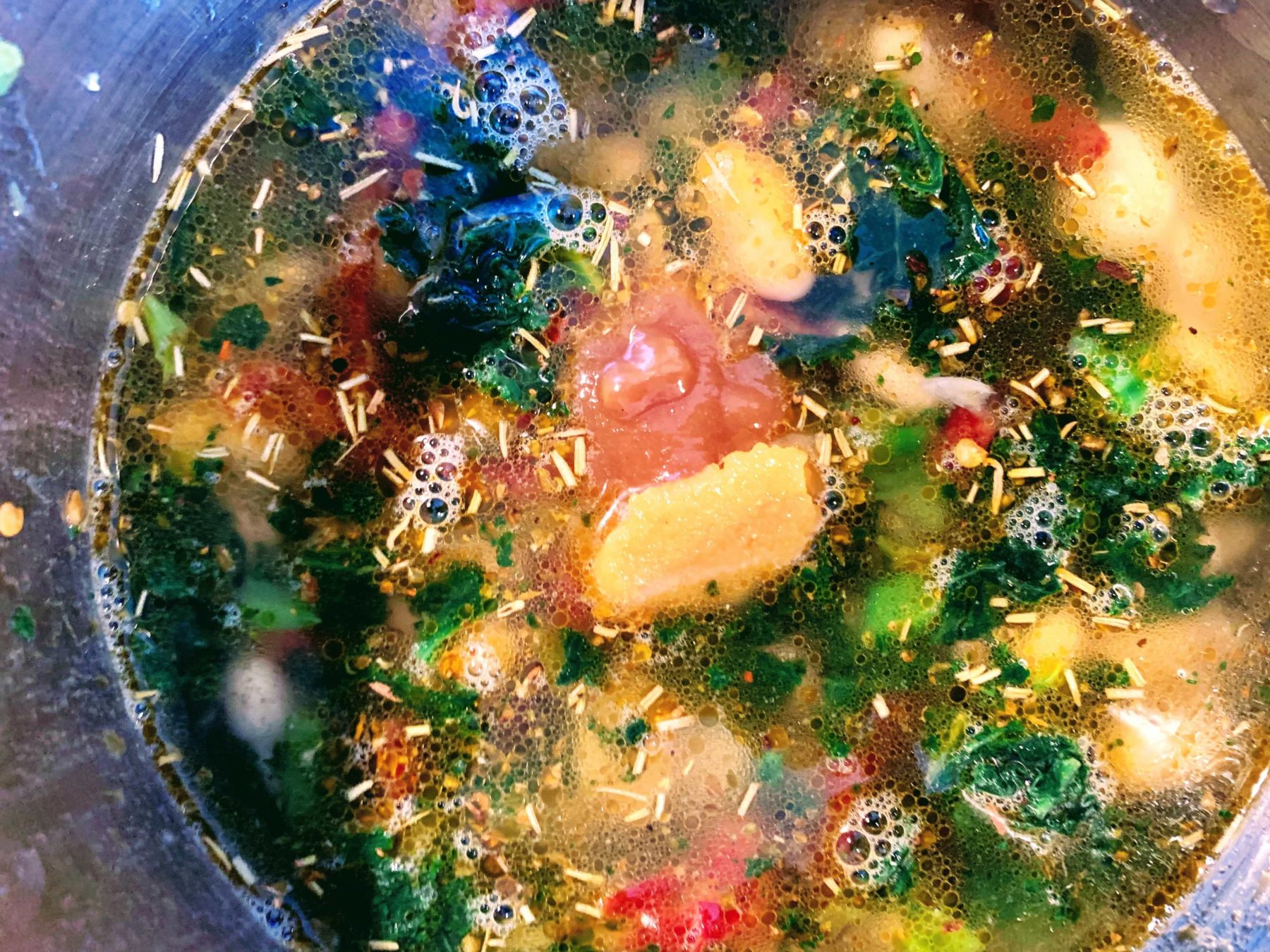 Tuscan Soup bring to low boil