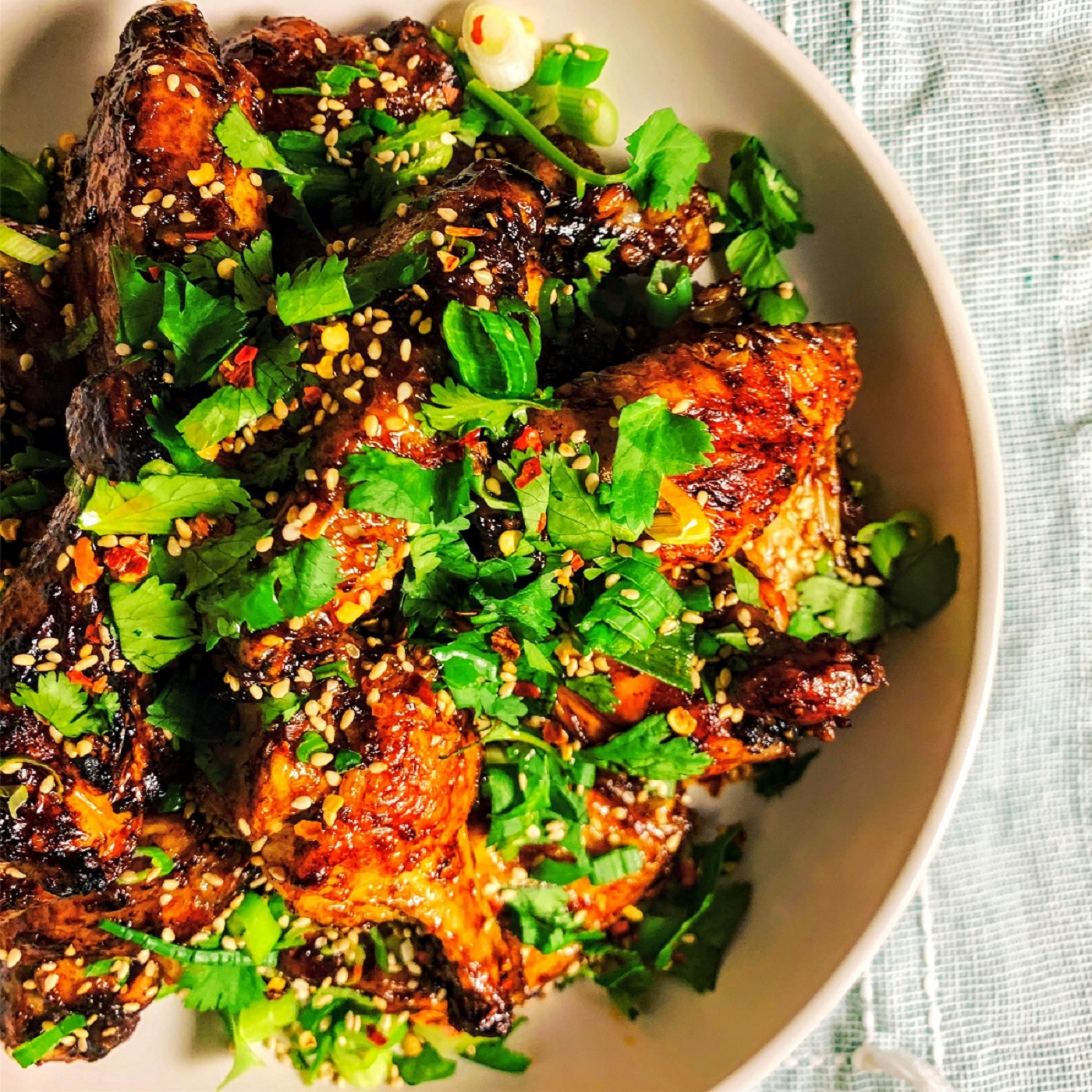 Tamarind Confetti Baked Sticky Wings