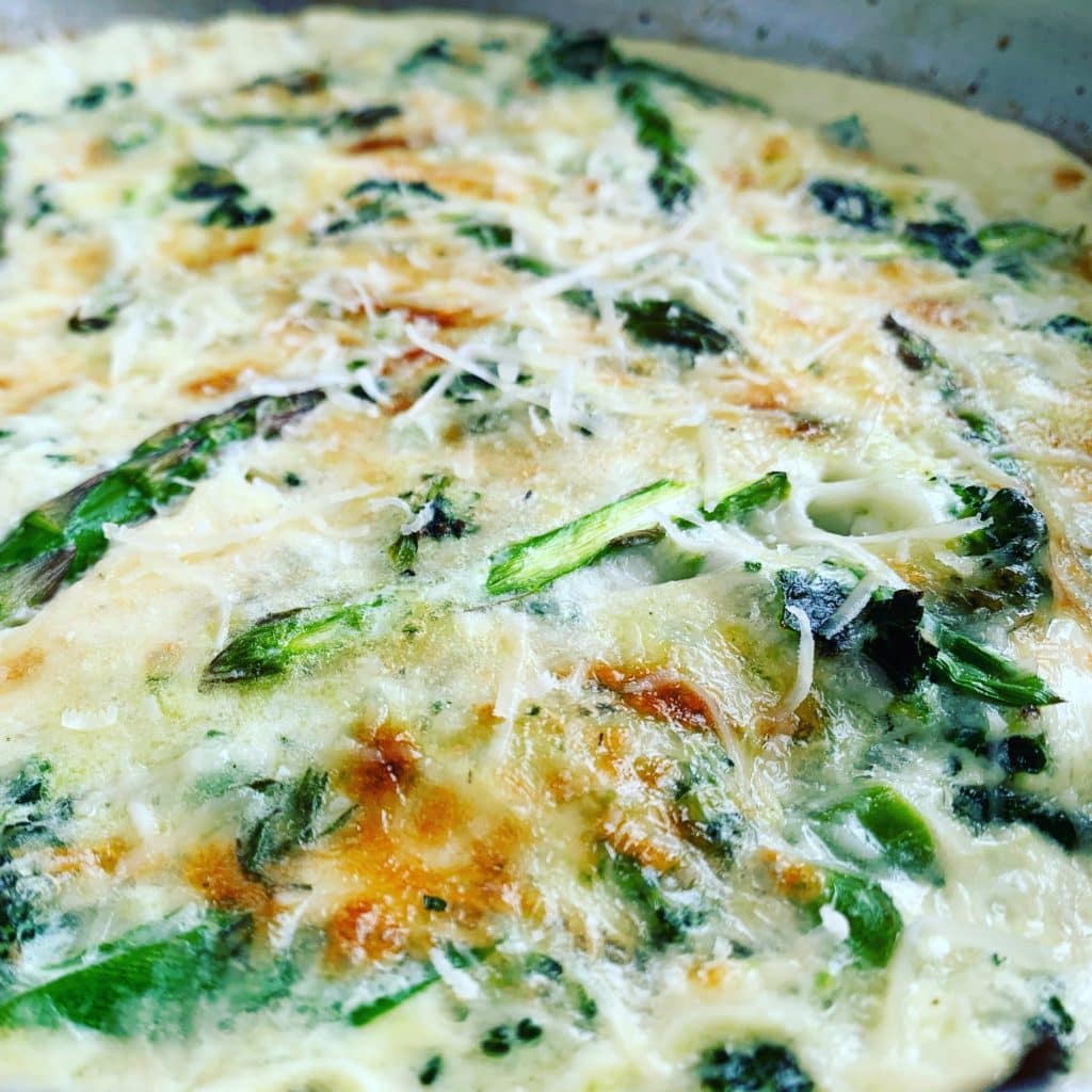 Egg White Frittata Green Veg_bake in oven