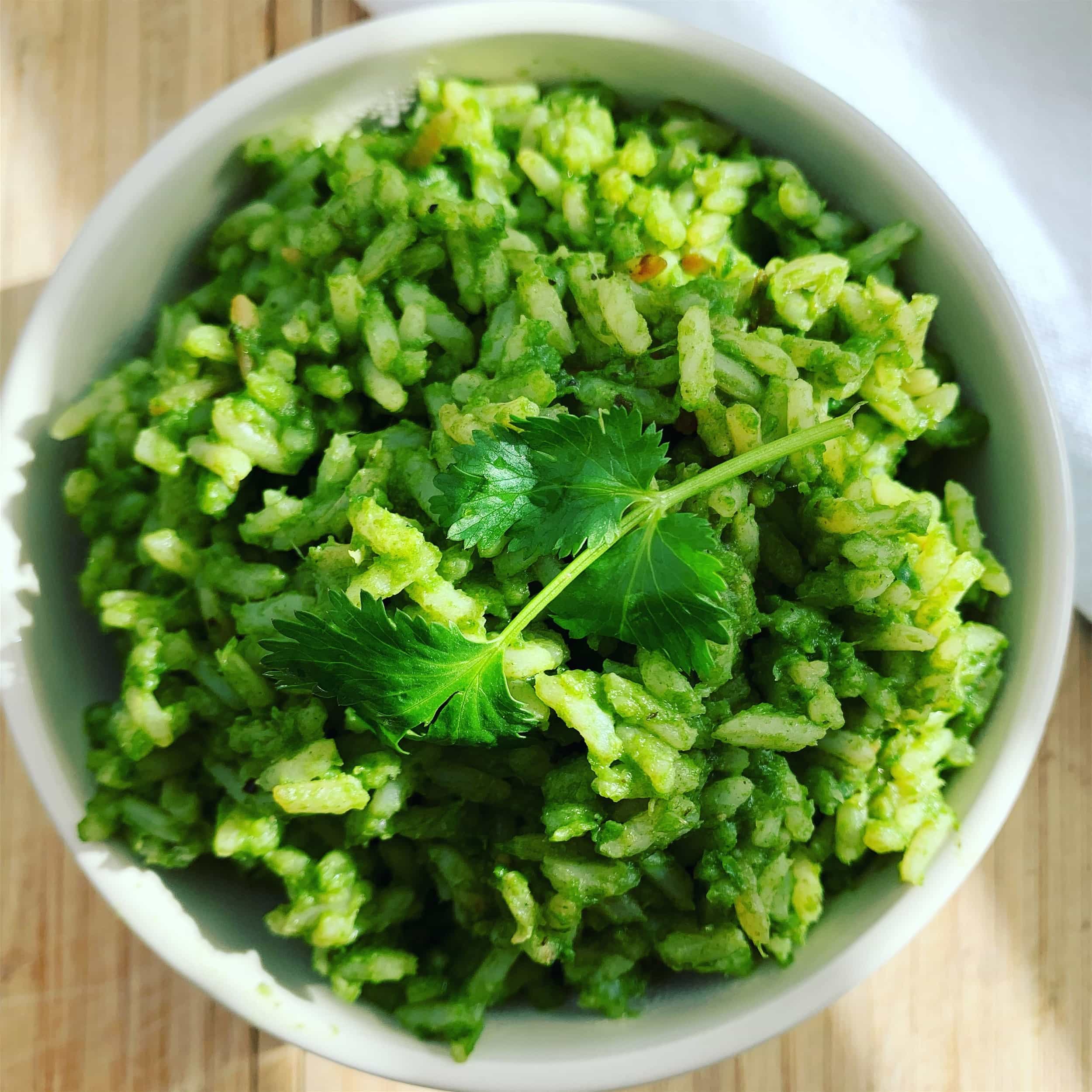 Mexican Green Rice_top close full